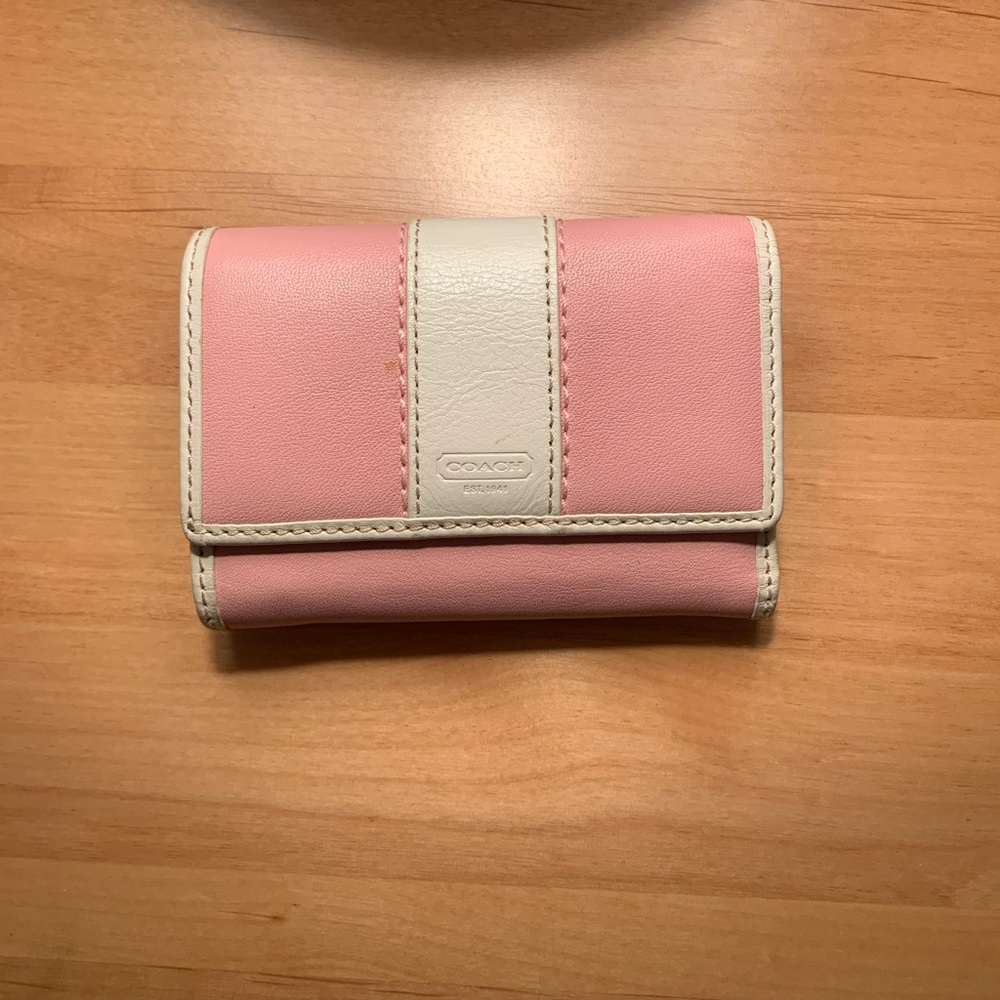Pink & White Coach Wallet